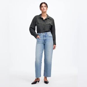 Madewell The Perfect Vintage Wide-Leg Crop Jean Hallstead Wash - Size 24